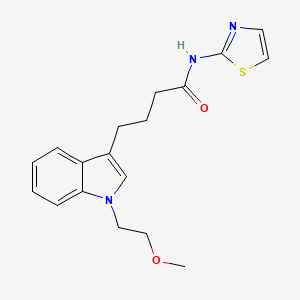 molecular formula C18H21N3O2S B14935968 4-[1-(2-methoxyethyl)-1H-indol-3-yl]-N-(1,3-thiazol-2-yl)butanamide 