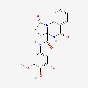 1,5-dioxo-N-(3,4,5-trimethoxyphenyl)-2,3,4,5-tetrahydropyrrolo[1,2-a]quinazoline-3a(1H)-carboxamide