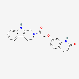 7-[2-oxo-2-(1,3,4,9-tetrahydro-2H-beta-carbolin-2-yl)ethoxy]-3,4-dihydroquinolin-2(1H)-one