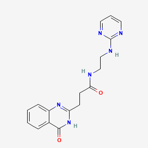 molecular formula C17H18N6O2 B14935981 3-(4-hydroxyquinazolin-2-yl)-N-[2-(pyrimidin-2-ylamino)ethyl]propanamide 