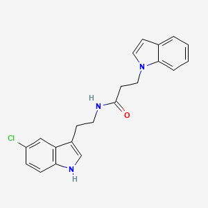 molecular formula C21H20ClN3O B14935989 N-[2-(5-chloro-1H-indol-3-yl)ethyl]-3-(1H-indol-1-yl)propanamide 