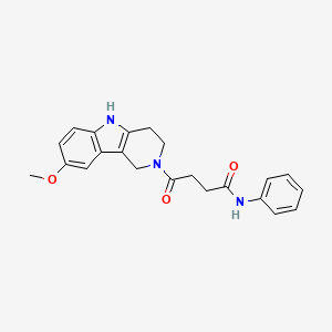 4-(8-methoxy-1,3,4,5-tetrahydro-2H-pyrido[4,3-b]indol-2-yl)-4-oxo-N-phenylbutanamide