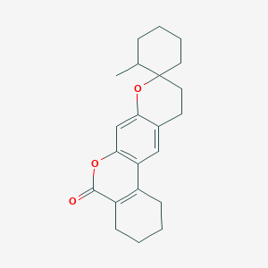 molecular formula C22H26O3 B14936007 2'-methyl-1,2,3,4,10,11-hexahydro-5H-spiro[benzo[c]pyrano[3,2-g]chromene-9,1'-cyclohexan]-5-one 