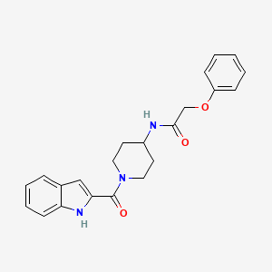 molecular formula C22H23N3O3 B14936015 N-[1-(1H-indol-2-ylcarbonyl)piperidin-4-yl]-2-phenoxyacetamide 