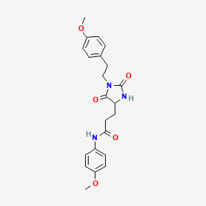 molecular formula C22H25N3O5 B14936031 N-(4-methoxyphenyl)-3-{1-[2-(4-methoxyphenyl)ethyl]-2,5-dioxoimidazolidin-4-yl}propanamide 