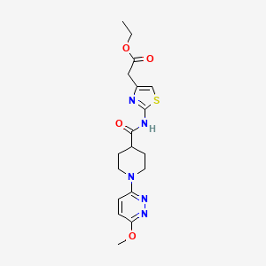 molecular formula C18H23N5O4S B14936037 Ethyl [2-({[1-(6-methoxypyridazin-3-yl)piperidin-4-yl]carbonyl}amino)-1,3-thiazol-4-yl]acetate 