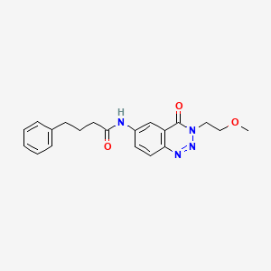 N-[3-(2-methoxyethyl)-4-oxo-3,4-dihydro-1,2,3-benzotriazin-6-yl]-4-phenylbutanamide