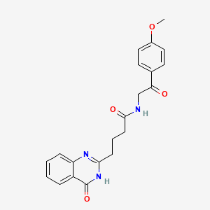 N-[2-(4-methoxyphenyl)-2-oxoethyl]-4-(4-oxo-3,4-dihydroquinazolin-2-yl)butanamide