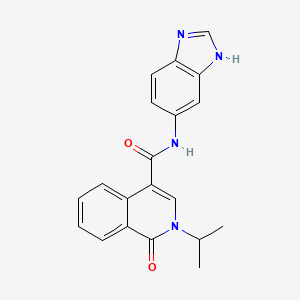 molecular formula C20H18N4O2 B14936080 N-(1H-benzimidazol-6-yl)-1-oxo-2-(propan-2-yl)-1,2-dihydroisoquinoline-4-carboxamide 