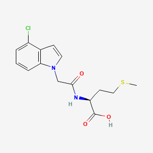 molecular formula C15H17ClN2O3S B14936086 N-[(4-chloro-1H-indol-1-yl)acetyl]-L-methionine 