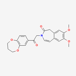 molecular formula C23H23NO6 B14936088 3-[2-(3,4-dihydro-2H-1,5-benzodioxepin-7-yl)-2-oxoethyl]-7,8-dimethoxy-1,3-dihydro-2H-3-benzazepin-2-one 