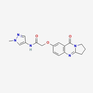 molecular formula C17H17N5O3 B14936094 N-(1-methyl-1H-pyrazol-4-yl)-2-[(9-oxo-1,2,3,9-tetrahydropyrrolo[2,1-b]quinazolin-7-yl)oxy]acetamide 