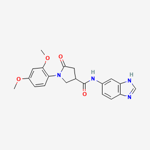 molecular formula C20H20N4O4 B14936108 N-(1H-benzimidazol-6-yl)-1-(2,4-dimethoxyphenyl)-5-oxopyrrolidine-3-carboxamide 