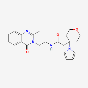 N-[2-(2-methyl-4-oxoquinazolin-3(4H)-yl)ethyl]-2-[4-(1H-pyrrol-1-yl)tetrahydro-2H-pyran-4-yl]acetamide