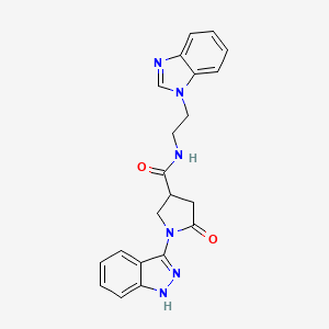 N-[2-(1H-benzimidazol-1-yl)ethyl]-1-(1H-indazol-3-yl)-5-oxopyrrolidine-3-carboxamide