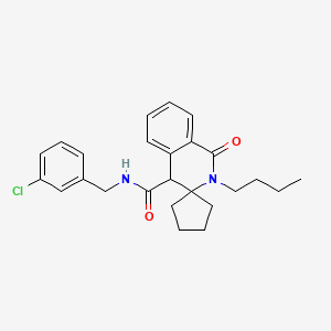 2'-butyl-N-(3-chlorobenzyl)-1'-oxo-1',4'-dihydro-2'H-spiro[cyclopentane-1,3'-isoquinoline]-4'-carboxamide