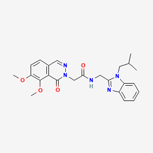 2-(7,8-dimethoxy-1-oxophthalazin-2(1H)-yl)-N-{[1-(2-methylpropyl)-1H-benzimidazol-2-yl]methyl}acetamide