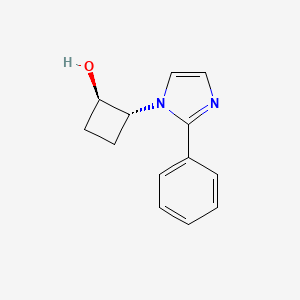 molecular formula C13H14N2O B1493615 反式-2-(2-苯基-1H-咪唑-1-基)环丁-1-醇 CAS No. 2163761-44-0