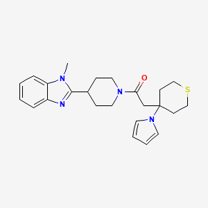 1-[4-(1-methyl-1H-benzimidazol-2-yl)piperidin-1-yl]-2-[4-(1H-pyrrol-1-yl)tetrahydro-2H-thiopyran-4-yl]ethanone