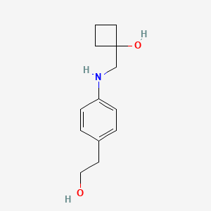 molecular formula C13H19NO2 B1493616 1-({[4-(2-Hydroxyethyl)phenyl]amino}methyl)cyclobutan-1-ol CAS No. 2168283-00-7