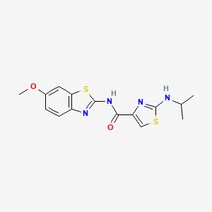 N-[(2E)-6-methoxy-1,3-benzothiazol-2(3H)-ylidene]-2-(propan-2-ylamino)-1,3-thiazole-4-carboxamide