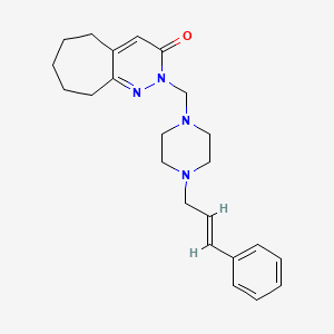 2-({4-[(2E)-3-phenylprop-2-en-1-yl]piperazin-1-yl}methyl)-2,5,6,7,8,9-hexahydro-3H-cyclohepta[c]pyridazin-3-one