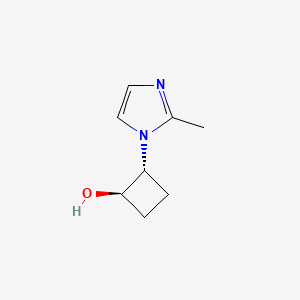 molecular formula C8H12N2O B1493617 trans-2-(2-methyl-1H-imidazol-1-yl)cyclobutan-1-ol CAS No. 2143233-27-4