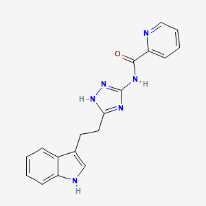 N-{3-[2-(1H-indol-3-yl)ethyl]-1H-1,2,4-triazol-5-yl}pyridine-2-carboxamide