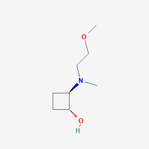 molecular formula C8H17NO2 B1493618 trans-2-[(2-Methoxyethyl)(methyl)amino]cyclobutan-1-ol CAS No. 2159008-92-9