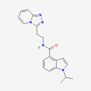 molecular formula C20H21N5O B14936186 1-(propan-2-yl)-N-[2-([1,2,4]triazolo[4,3-a]pyridin-3-yl)ethyl]-1H-indole-4-carboxamide 