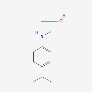 molecular formula C14H21NO B1493619 1-({[4-(Propan-2-yl)phenyl]amino}methyl)cyclobutan-1-ol CAS No. 2202367-16-4
