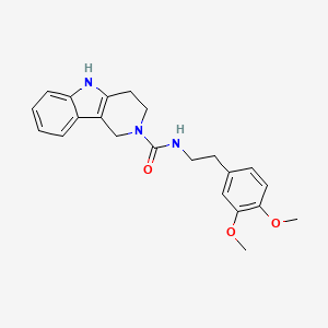 molecular formula C22H25N3O3 B14936198 N-(3,4-Dimethoxyphenethyl)-1,3,4,5-tetrahydro-2H-pyrido[4,3-B]indole-2-carboxamide 