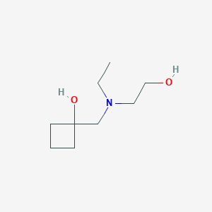 molecular formula C9H19NO2 B1493620 1-{[Ethyl(2-hydroxyethyl)amino]methyl}cyclobutan-1-ol CAS No. 2160511-89-5