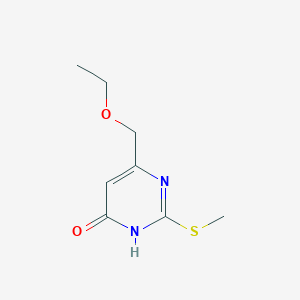 molecular formula C8H12N2O2S B1493621 6-(ethoxymethyl)-2-(methylthio)pyrimidin-4(3H)-one CAS No. 501938-45-0
