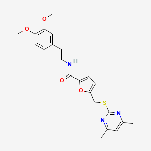 N-[2-(3,4-dimethoxyphenyl)ethyl]-5-{[(4,6-dimethylpyrimidin-2-yl)sulfanyl]methyl}furan-2-carboxamide