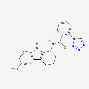 N-(6-methoxy-2,3,4,9-tetrahydro-1H-carbazol-1-yl)-2-(1H-tetrazol-1-yl)benzamide