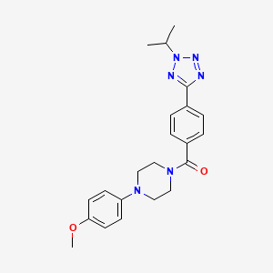 molecular formula C22H26N6O2 B14936214 [4-(4-methoxyphenyl)piperazin-1-yl]{4-[2-(propan-2-yl)-2H-tetrazol-5-yl]phenyl}methanone 