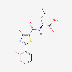 (S)-2-(2-(2-fluorophenyl)-4-methylthiazole-5-carboxamido)-4-methylpentanoic acid