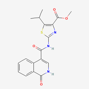 Methyl 2-{[(1-hydroxyisoquinolin-4-yl)carbonyl]amino}-5-(propan-2-yl)-1,3-thiazole-4-carboxylate