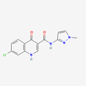 7-chloro-4-hydroxy-N-(1-methyl-1H-pyrazol-3-yl)quinoline-3-carboxamide