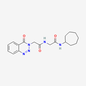 N-cycloheptyl-N~2~-[(4-oxo-1,2,3-benzotriazin-3(4H)-yl)acetyl]glycinamide