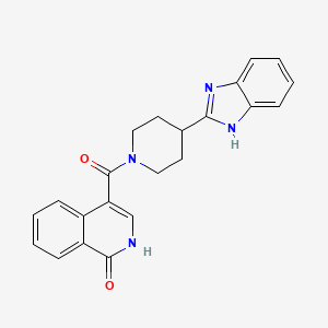 molecular formula C22H20N4O2 B14936260 [4-(1H-benzimidazol-2-yl)piperidin-1-yl](1-hydroxyisoquinolin-4-yl)methanone 