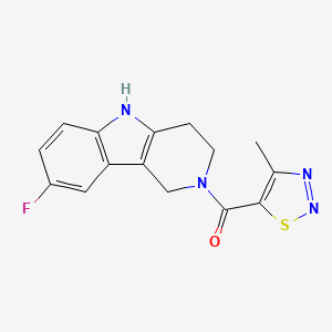 (8-fluoro-1,3,4,5-tetrahydro-2H-pyrido[4,3-b]indol-2-yl)(4-methyl-1,2,3-thiadiazol-5-yl)methanone