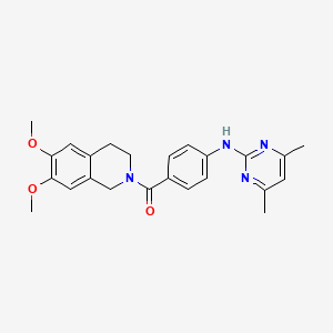 (6,7-dimethoxy-3,4-dihydroisoquinolin-2(1H)-yl)(4-((4,6-dimethylpyrimidin-2-yl)amino)phenyl)methanone