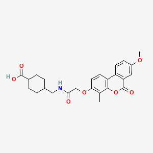 trans-4-[({[(8-methoxy-4-methyl-6-oxo-6H-benzo[c]chromen-3-yl)oxy]acetyl}amino)methyl]cyclohexanecarboxylic acid