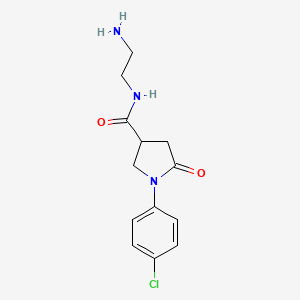 N-(2-aminoethyl)-1-(4-chlorophenyl)-5-oxopyrrolidine-3-carboxamide