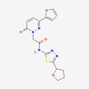 2-(3-(furan-2-yl)-6-oxopyridazin-1(6H)-yl)-N-(5-(tetrahydrofuran-2-yl)-1,3,4-thiadiazol-2-yl)acetamide