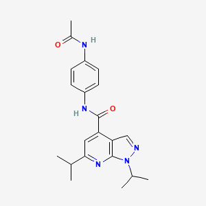 molecular formula C21H25N5O2 B14936329 N-[4-(acetylamino)phenyl]-1,6-di(propan-2-yl)-1H-pyrazolo[3,4-b]pyridine-4-carboxamide 