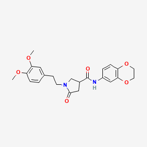 N-(2,3-dihydro-1,4-benzodioxin-6-yl)-1-[2-(3,4-dimethoxyphenyl)ethyl]-5-oxopyrrolidine-3-carboxamide