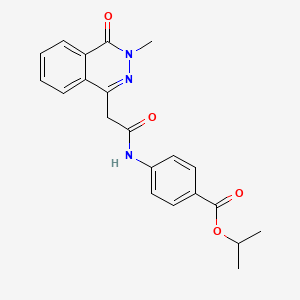 molecular formula C21H21N3O4 B14936356 Propan-2-yl 4-{[(3-methyl-4-oxo-3,4-dihydrophthalazin-1-yl)acetyl]amino}benzoate 